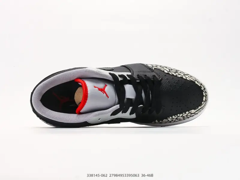 乔丹 Air Jordan 1 Low AJ1 乔1低帮休闲板鞋 黑水泥 同步官方配色 市场唯一独家头层皮打造 原鞋 338145-062 #27984953395063
